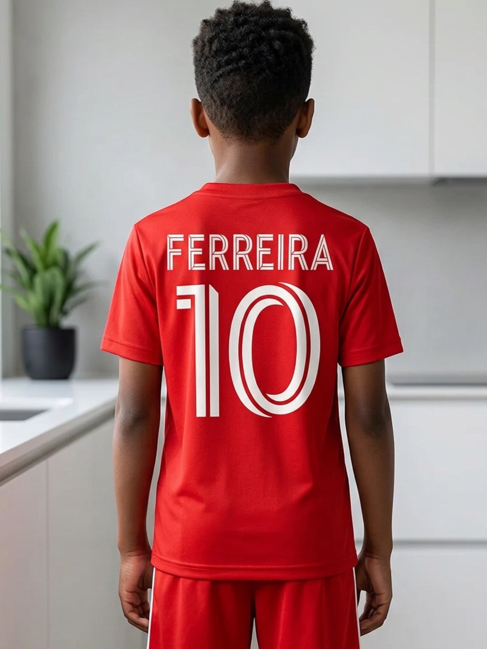 NWT MLS Child Youth Red FC Dallas Ferreira Short Sleeve Tee Shirt - Size YL
